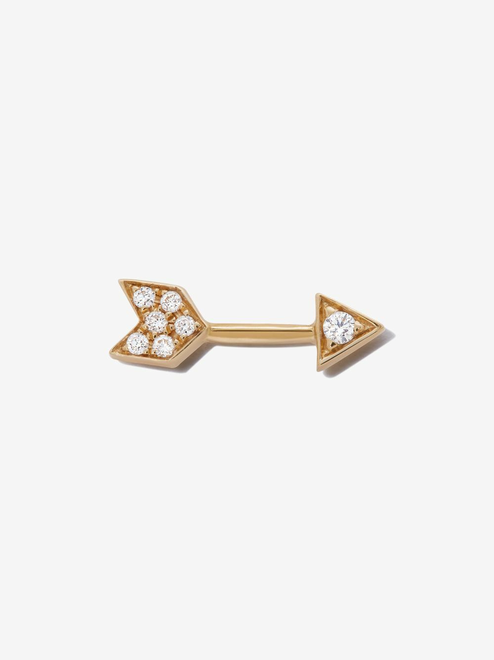 MARIA TASH 18K Yellow Gold Arrow Diamond Earring