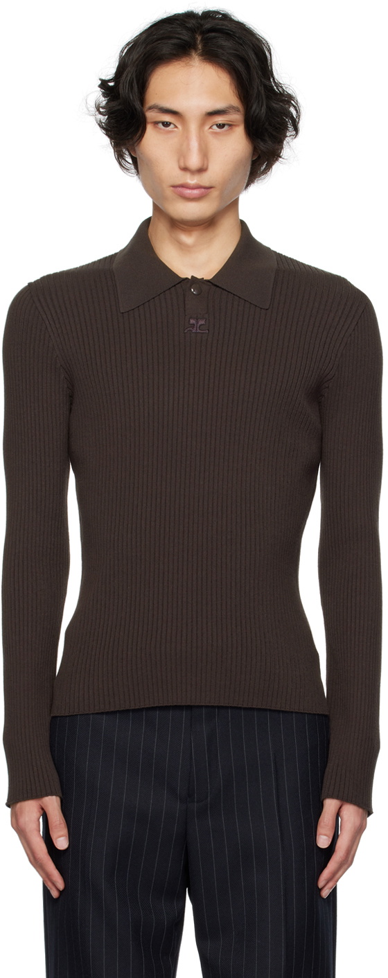 Courrèges Brown AC Polo Courreges