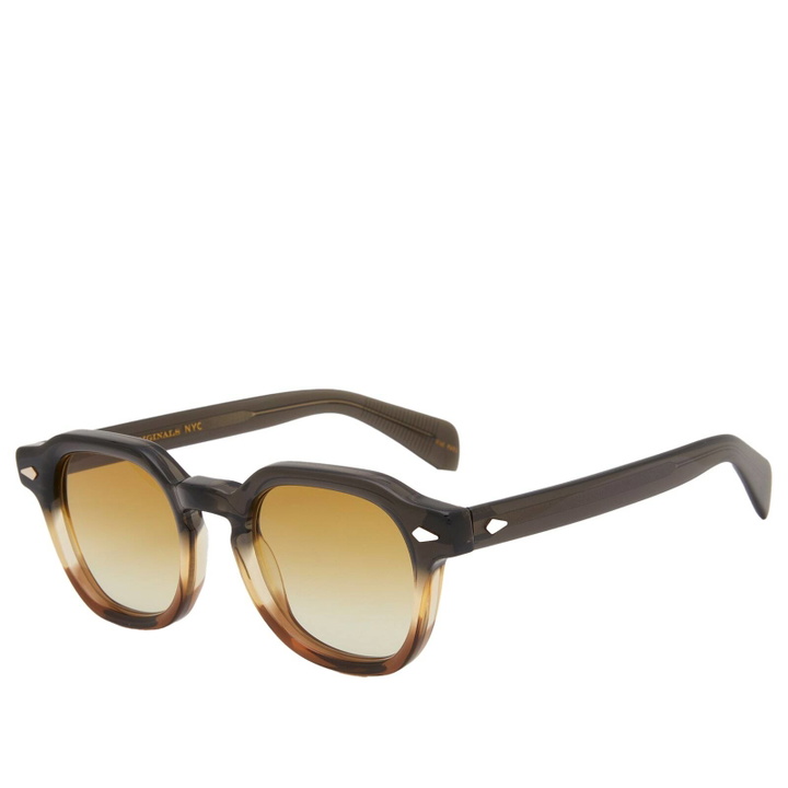 Photo: Moscot Mekler Sunglasses in Tobacco/Forest Wood