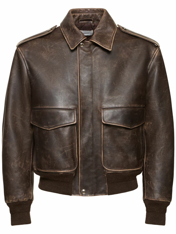 Photo: BALLY Leather Bomber Jacket