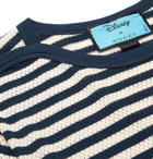 GUCCI - Disney Appliquéd Striped Perforated Cotton T-Shirt - Multi