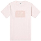 C.P. Company Men's 30/1 Jersey Label Style Logo T-Shirt in Heavenly Pink