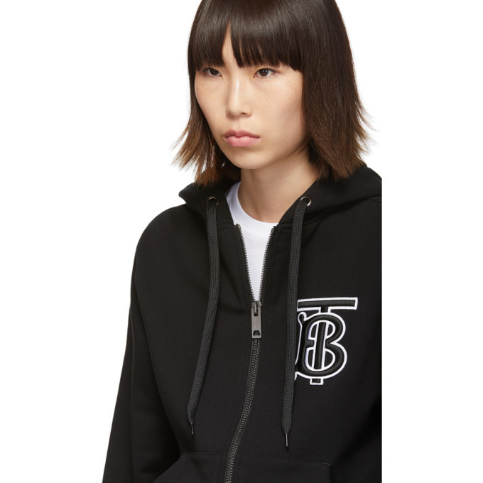 Burberry Black Monogram Oversized Aubree Hoodie Burberry