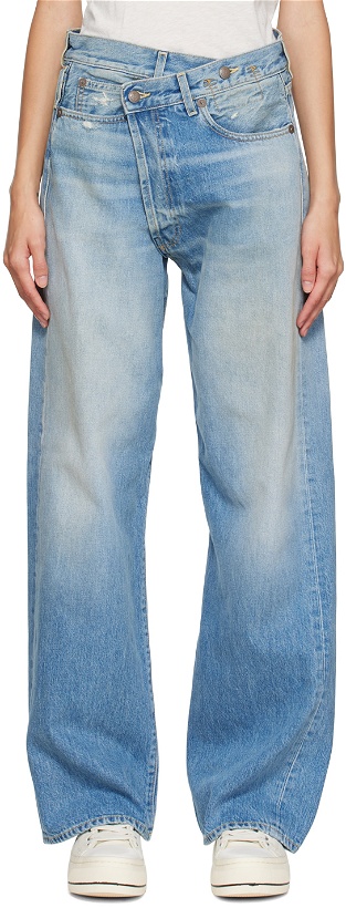 Photo: R13 Blue Crossover Wide Jeans