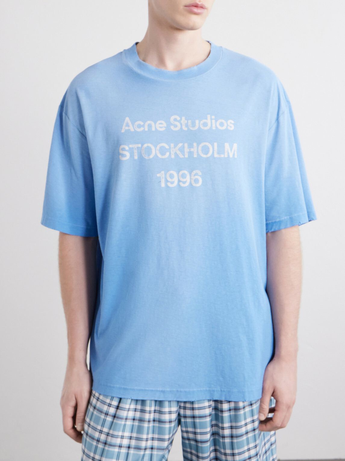 Acne Studios - Logo-Print Cotton T-Shirt - Blue