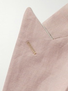 Canali - Double-Breasted Linen and Silk-Blend Suit Jacket - Pink