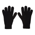 Off-White Black Wool Logo Gloves