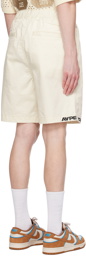 AAPE by A Bathing Ape Off-White Embroidered Shorts