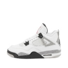 Air Jordan 4 Retro OG (GS) in White/Red/Grey