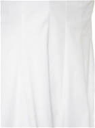 STAUD - Wells Pleated Cotton Blend Midi Dress