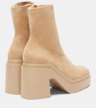 Clergerie Nina suede platform ankle boots