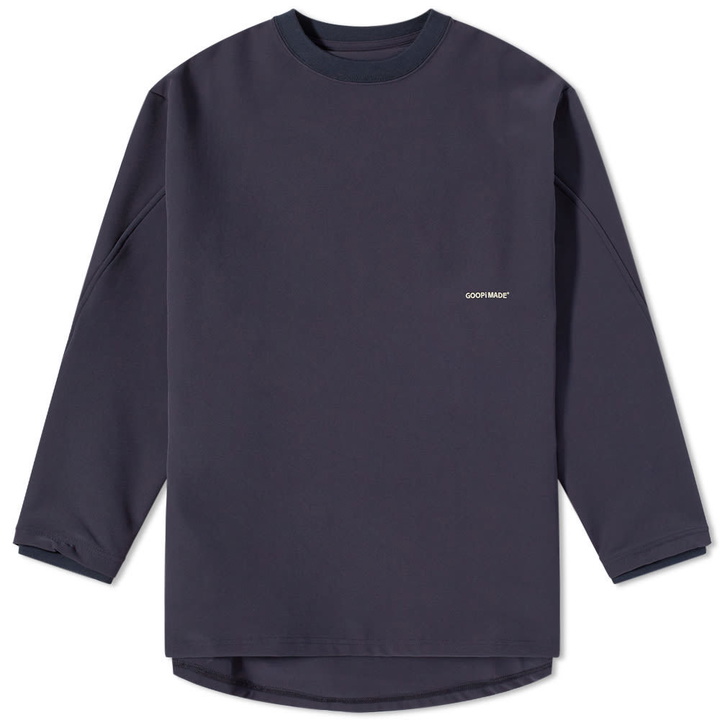 Photo: GOOPiMADE LWN-01 Fixation Logo Wide Crew Sweat