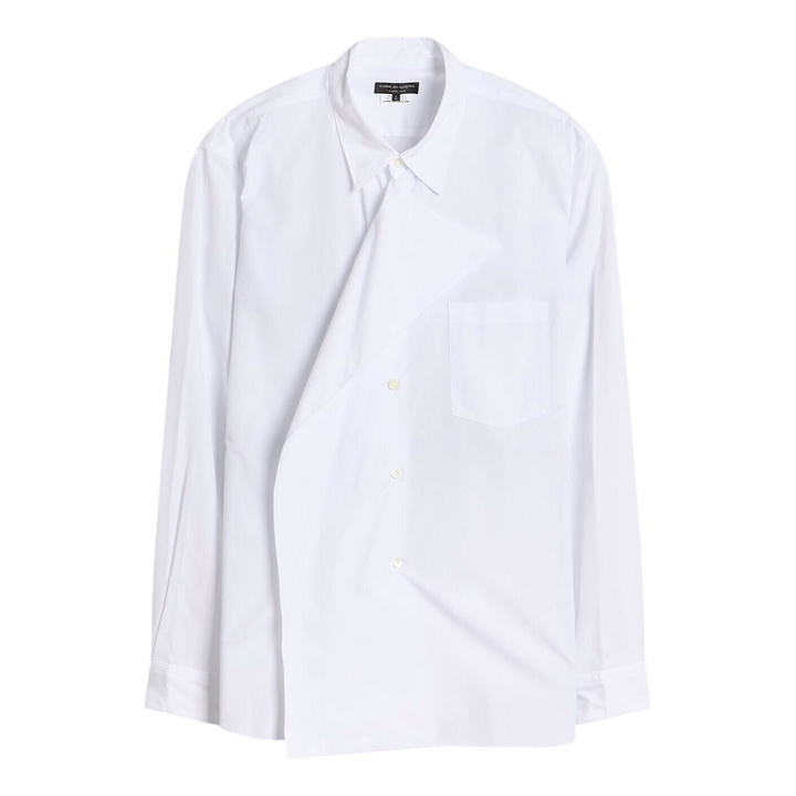 Photo: Comme des Garçons Homme Plus Men's Cotton Shirt with Overlay in White