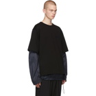 Juun.J Black Layered T-Shirt