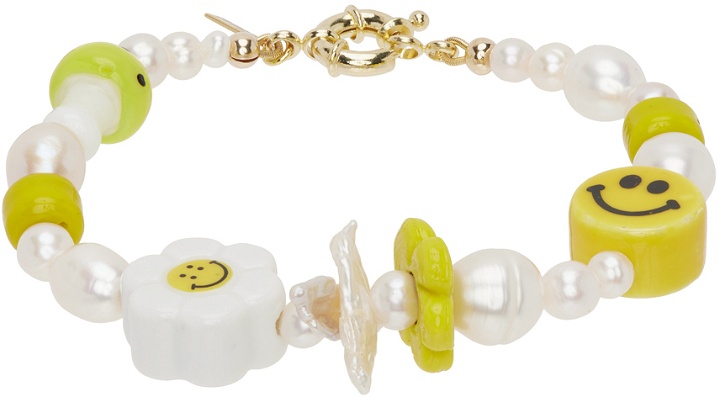 Photo: éliou SSENSE Exclusive White & Yellow Don Bracelet
