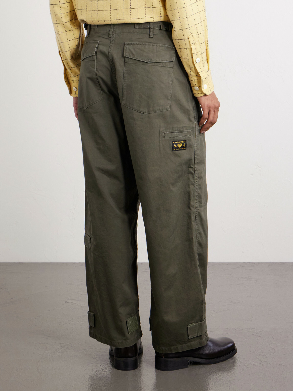 Human Made - Cotton Wide-Leg Pants Trousers - Green