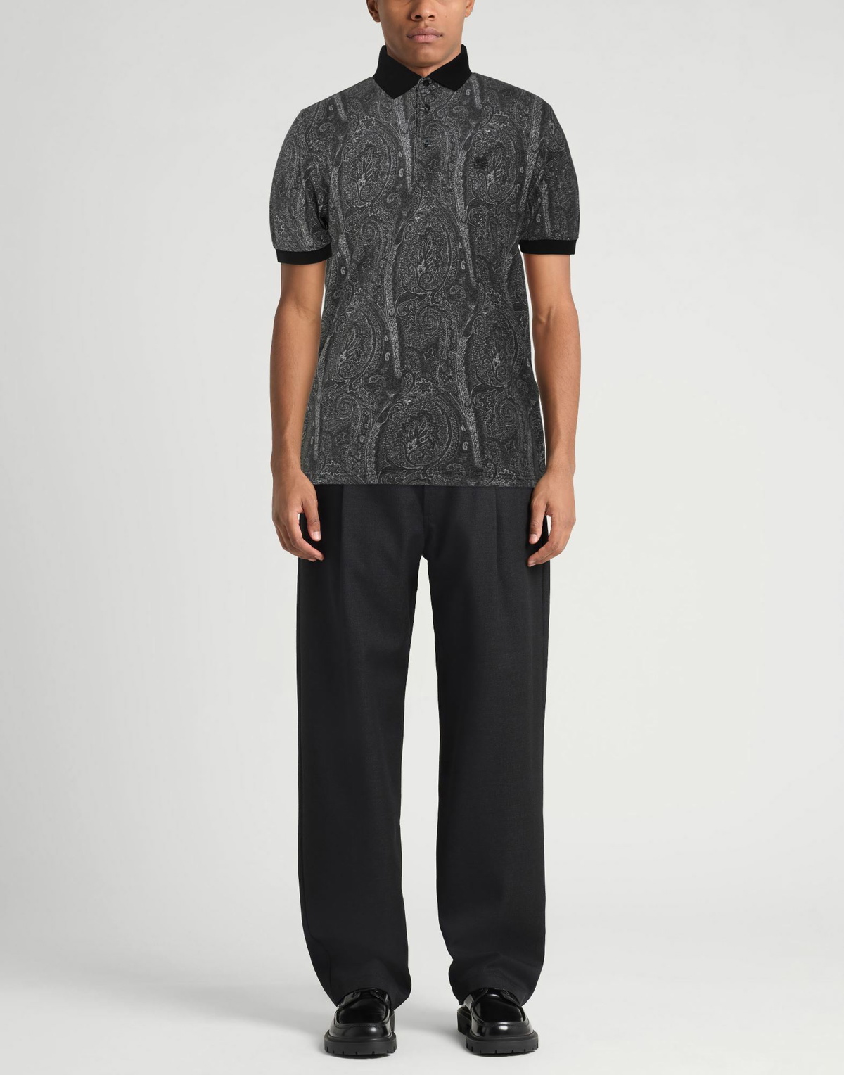 Etro Mens Polo shirt in Black
