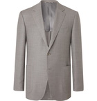 CANALI - Slim-Fit Unstructured Checked Super 130s Wool Blazer - Gray