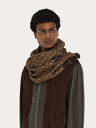 Ferragamo Mens Gancini chain scarf in Brown