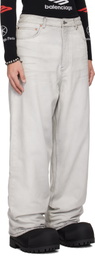 Balenciaga Gray Waterproof Denim Jeans