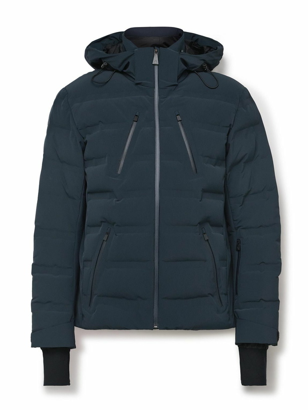 Photo: Aztech Mountain - Nuke Suit Quilted Hooded Down Ski Jacket - Blue