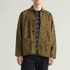 Service Works Men's Patterned Easy Chef Shirt in Brown Leopard