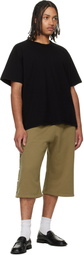 Les Tien Khaki Part Snap Shorts