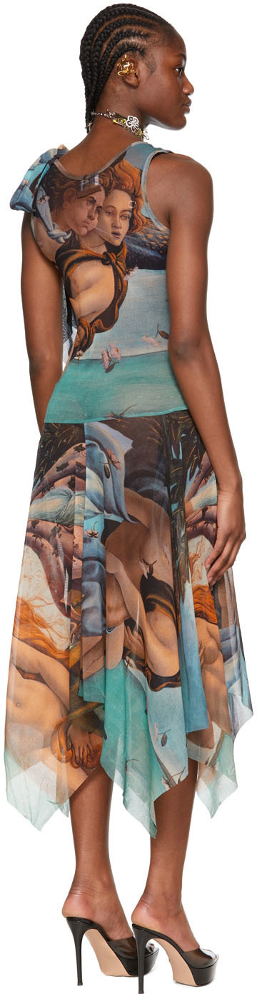ワンピース JEAN PAUL GAULTIER Tulle dress Multicolor Jean Paul Gaultier Papillon Printed Lace-up Tulle Maxi Dress