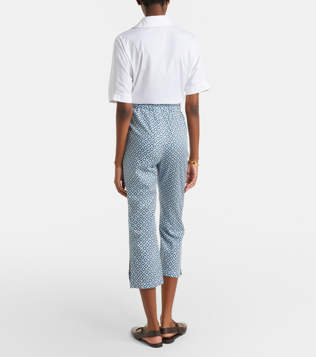 Max Mara Facella printed cotton wide-leg jeans