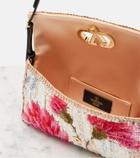 Valentino Garavani DeVain Small floral sequined shoulder bag