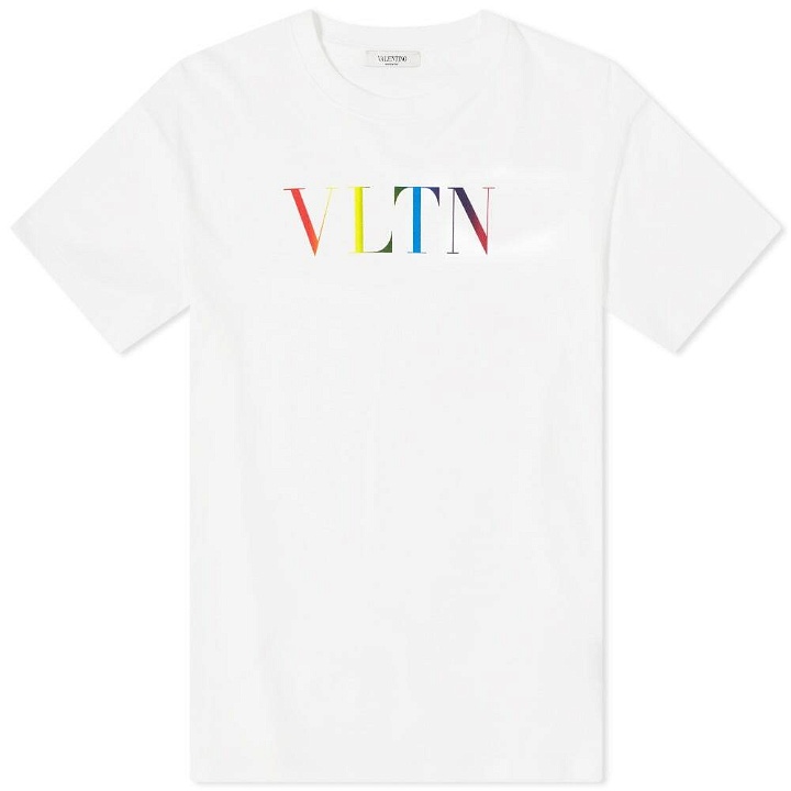 Photo: Valentino Men's VLTN Multi Logo T-Shirt in White/Multi