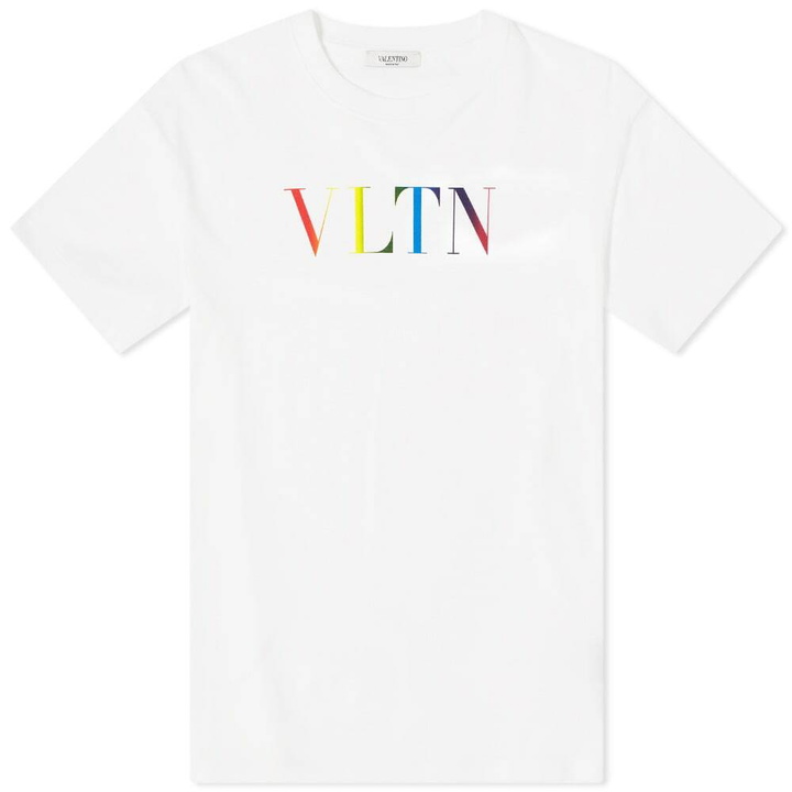 Photo: Valentino Men's VLTN Multi Logo T-Shirt in White/Multi