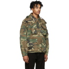 R13 Green and Brown Camo Multi-Pocket Jacket