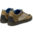 Balenciaga - Panelled Leather and Cracked-Nubuck Sneakers - Men - Green