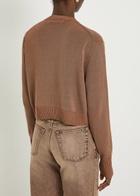 Our Legacy Micro Cotton-blend Cardigan Brown