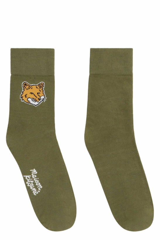 Photo: Maison Kitsuné Cotton Socks With Logo