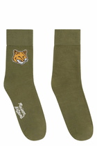 Maison Kitsuné Cotton Socks With Logo