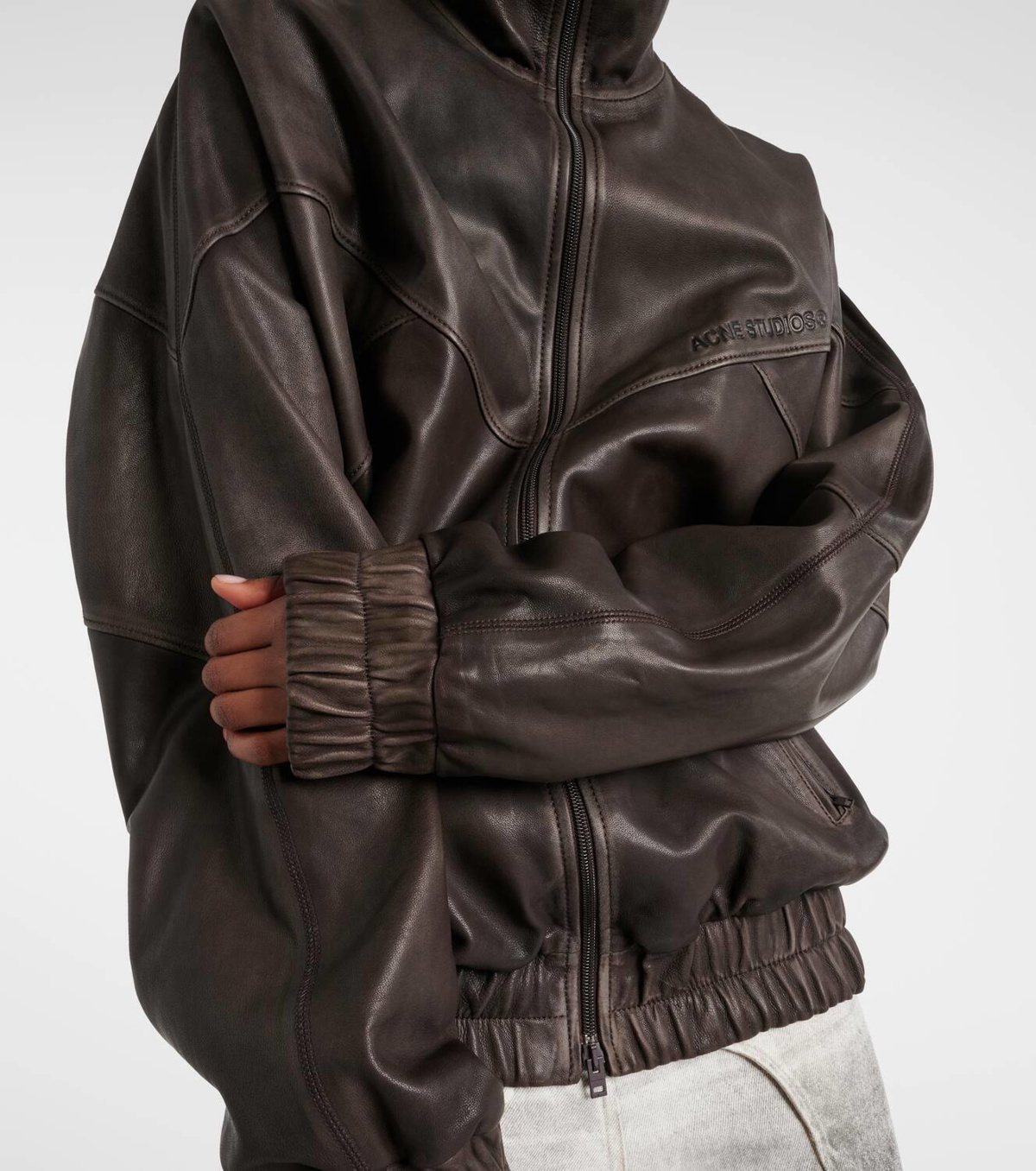 Acne Studios Letty leather bomber jacket Acne Studios