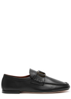 Valentino Vlogo Leather Loafers Black