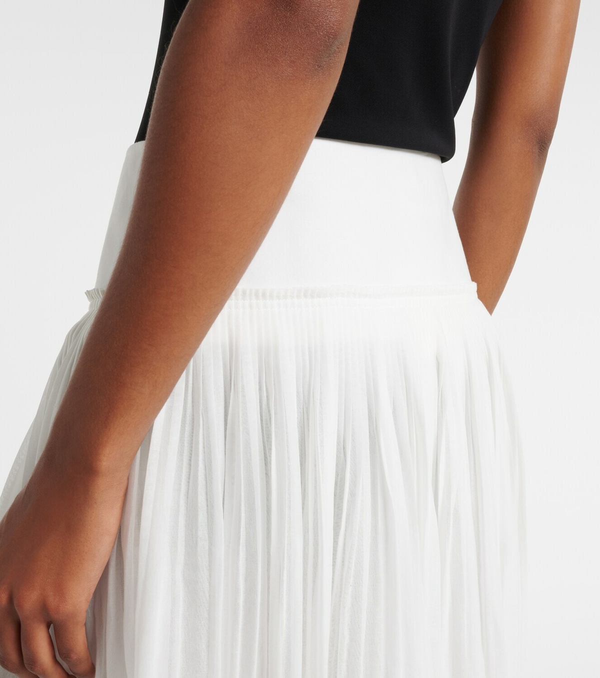 Róhe Pleated cotton muslin maxi skirt