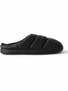 Balenciaga - Alaska Logo-Print Quilted Nylon Slippers - Black