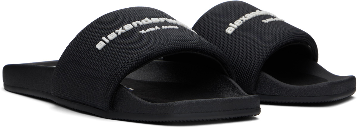 Alexander Wang Black AW Pool Slides