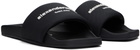 Alexander Wang Black AW Pool Slides