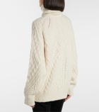 Saint Laurent Cable-knit alpaca-blend turtleneck sweater