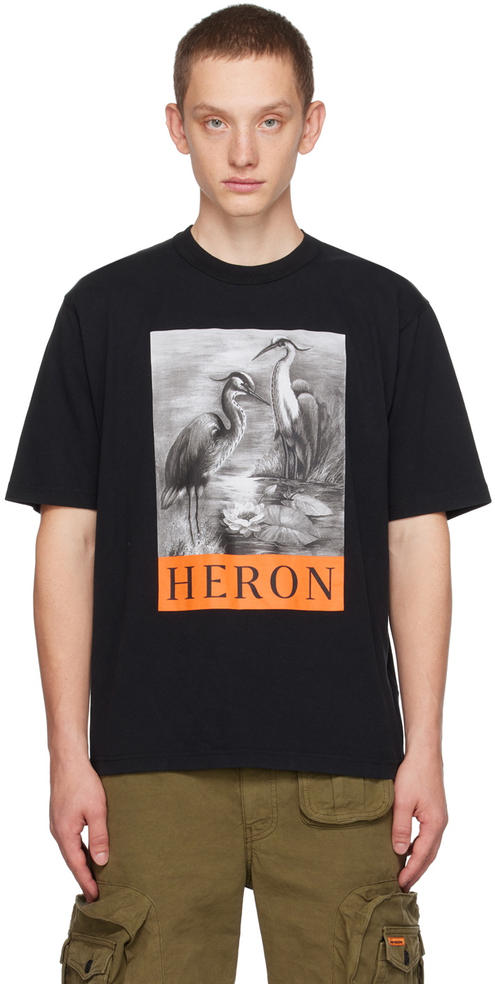 Heron Preston Black 'Heron' T-Shirt Heron Preston