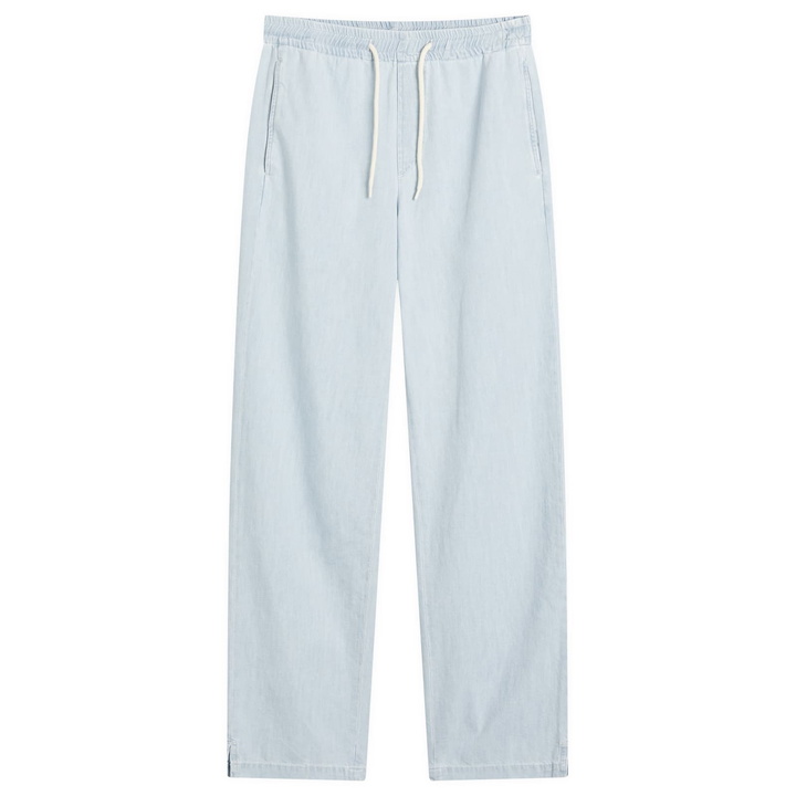 Photo: A.P.C. Men's Vincent Denim Drawstring Trousers in Pale Blue