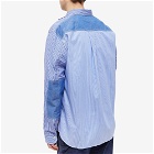 Junya Watanabe MAN x Roy Lichtenstein Mix Cotton Shirt in Blue/White