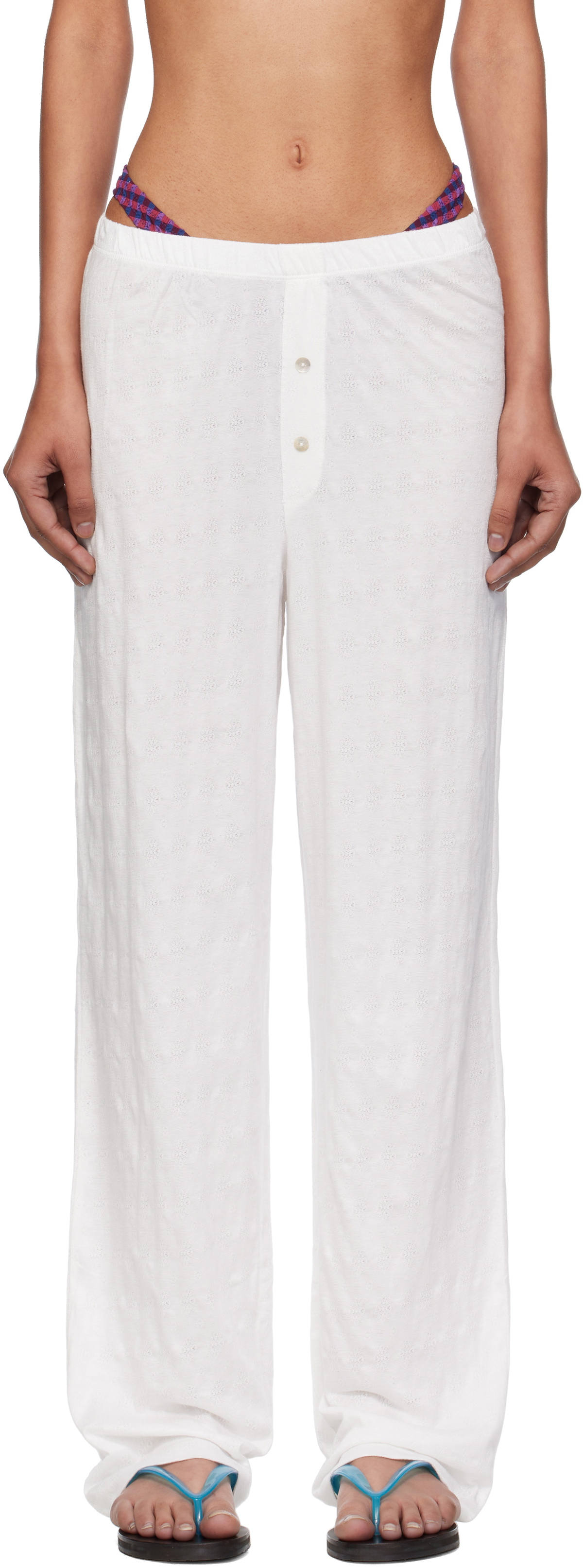 Fruity Booty White Petal Lounge Pants