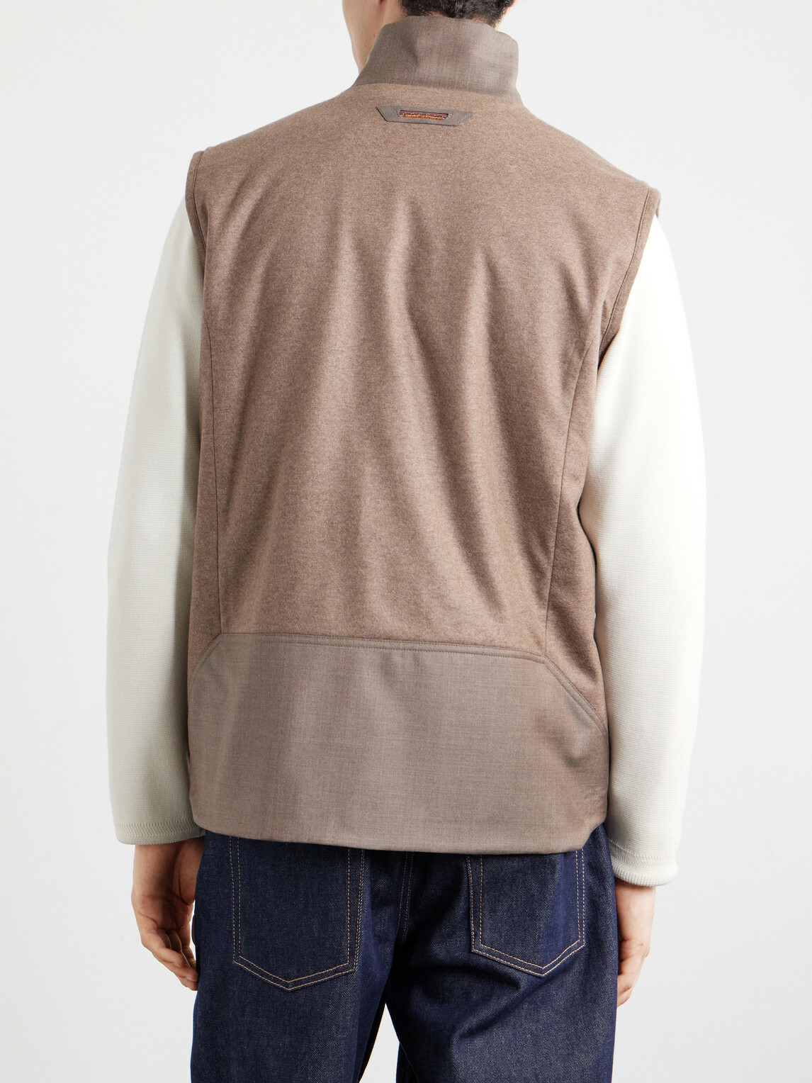 SEASE - Explorer Reversible Padded Cashmere and Wool Gilet - Brown