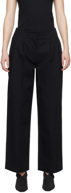 Photo: TOTEME Black Relaxed Trousers